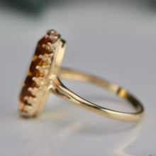 Load image into Gallery viewer, 40% OFF!  Vintage orange oval paste ring in yellow gold