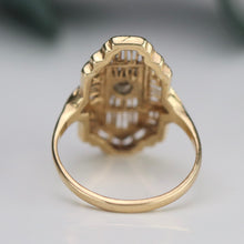 Load image into Gallery viewer, Vintage diamond plaque ring in yellow gold