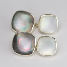 Load image into Gallery viewer, Mother of pearl cufflinks in sterling silver