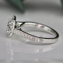 Load image into Gallery viewer, CLEARANCE FIRE SALE!  The Katie - Lab grown diamond halo ring in 14k white gold