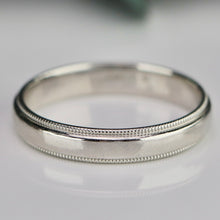 Load image into Gallery viewer, Estate Platinum milgrain band