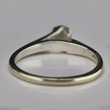 Load image into Gallery viewer, Estate vintage diamond solitaire ring in 14k white gold