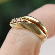 Load image into Gallery viewer, Estate vintage Diamond pinky ring in 14k yellow gold