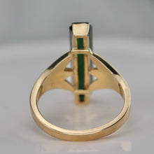 Load image into Gallery viewer, Estate green tourmaline ring in 14k yellow gold