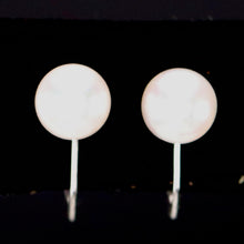 Load image into Gallery viewer, Estate pearl screwback earrings in 14k white gold