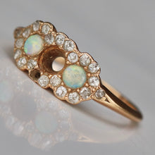 Load image into Gallery viewer, SPECIAL: Antique Edwardian Opal and diamond ring in 14k yellow gold for restoration