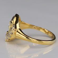 Load image into Gallery viewer, PAYMENT 1 OF 2: 30% OFF!  Estate vintage old mine cut diamond star and moon ring in yellow gold