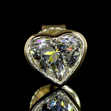 Load image into Gallery viewer, SPECIAL!  Lab grown 1ctw E-F/VS Heart Cut lab grown diamond studs in 14k yellow gold