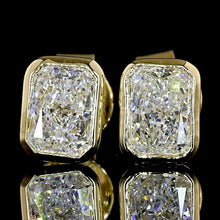 Load image into Gallery viewer, SPECIAL!  Lab grown 1ctw E-F/VS Radiant Cut lab grown diamond studs in 14k yellow gold