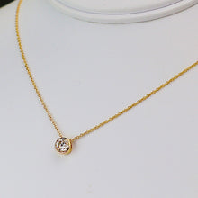 Load image into Gallery viewer, 50% OFF!  .75ct round brilliant cut lab grown diamond necklace in 14k yellow gold