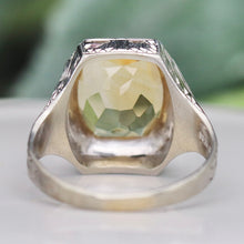 Load image into Gallery viewer, SPECIAL!  Vintage estate large citrine ring in white gold