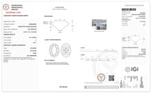 Load image into Gallery viewer, SPECIAL!  3.01ct E/VVS1 with IGI report moval cut lab grown diamond solitaire ring in 14k 2 tone gold