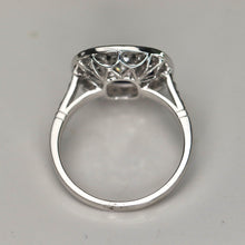 Load image into Gallery viewer, 50% OFF!  Estate vintage style Sapphire and diamond target style ring in platinum