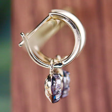 Load image into Gallery viewer, SPECIAL! Lab Grown Diamond huggie drops in 14k yellow gold