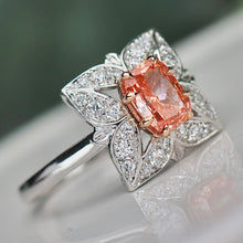 Load image into Gallery viewer, SPECIAL!  Pink lab grown diamond ring in 14k white &amp; rose gold