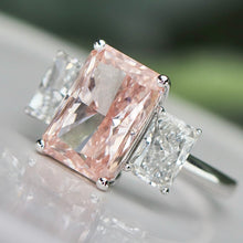 Load image into Gallery viewer, SPECIAL!  4.75ct Pink lab grown diamond ring in 14k white gold