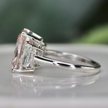 Load image into Gallery viewer, SPECIAL!  4.75ct Pink lab grown diamond ring in 14k white gold