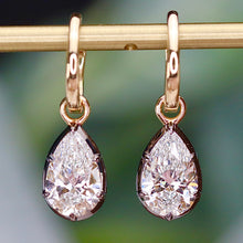 Load image into Gallery viewer, SPECIAL! Lab Grown 3.03ctw Diamond huggie drops in 14k yellow gold