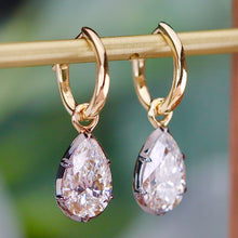 Load image into Gallery viewer, SPECIAL! Lab Grown 3.03ctw Diamond huggie drops in 14k yellow gold