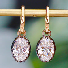 Load image into Gallery viewer, SPECIAL! Lab Grown 3.09ctw Diamond huggie drops in 14k yellow gold