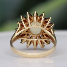 Load image into Gallery viewer, 40% OFF!  Estate vintage Opal and garnet ring yellow gold