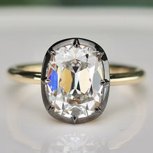 Load image into Gallery viewer, SPECIAL!  3.34ct antique cushion cut lab grown diamond ring in 14k yellow gold