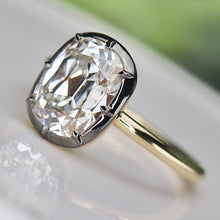 Load image into Gallery viewer, SPECIAL!  3.34ct antique cushion cut lab grown diamond ring in 14k yellow gold