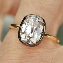 Load image into Gallery viewer, SPECIAL!  3.34ct antique cushion cut lab grown diamond ring in 14k yellow gold