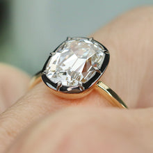 Load image into Gallery viewer, SPECIAL!  3.34ct antique cushion cut lab grown diamond ring in 14k yellow gold