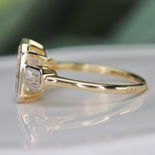 Load image into Gallery viewer, SPECIAL!  3.5ctw emerald cut lab grown diamond ring in 14k yellow gold