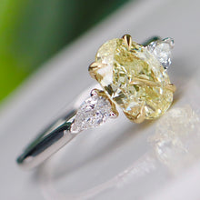 Load image into Gallery viewer, SPECIAL!  2ct Fancy yellow lab grown diamond ring in 14k gold