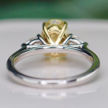 Load image into Gallery viewer, SPECIAL!  2ct Fancy yellow lab grown diamond ring in 14k gold