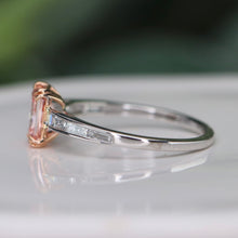 Load image into Gallery viewer, SPECIAL!  Pink lab grown diamond ring in 14k rose &amp; white gold
