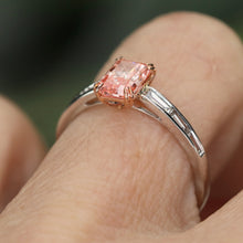 Load image into Gallery viewer, SPECIAL!  Pink lab grown diamond ring in 14k rose &amp; white gold