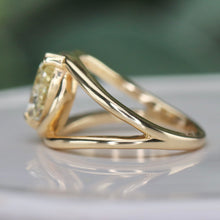 Load image into Gallery viewer, SPECIAL!  Pear shaped 2ct yellow lab grown diamond 14k yellow gold