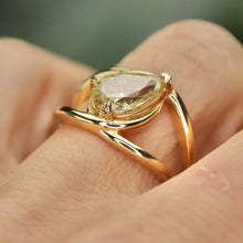 Load image into Gallery viewer, SPECIAL!  Pear shaped 2ct yellow lab grown diamond 14k yellow gold