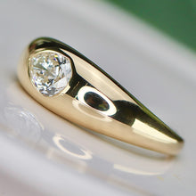 Load image into Gallery viewer, SPECIAL!  Pear shaped lab grown diamond ring in 14k yellow gold