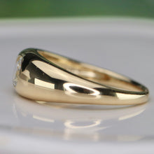 Load image into Gallery viewer, SPECIAL!  Pear shaped lab grown diamond ring in 14k yellow gold