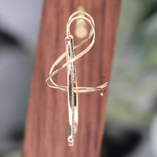 Load image into Gallery viewer, SPECIAL!  Vintage estate inlaid opal earrings in 14k yellow gold