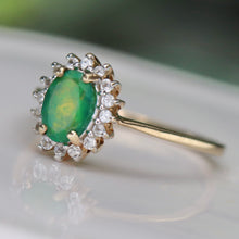 Load image into Gallery viewer, SPECIAL!  Ethiopian green Opal ring in yellow gold