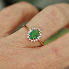 Load image into Gallery viewer, SPECIAL!  Ethiopian green Opal ring in yellow gold
