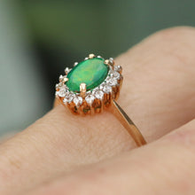 Load image into Gallery viewer, SPECIAL!  Ethiopian green Opal ring in yellow gold
