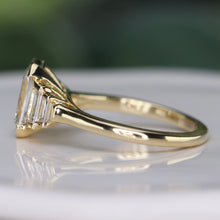 Load image into Gallery viewer, SPECIAL!  2.50ctw emerald cut lab grown diamond ring in 14k yellow gold