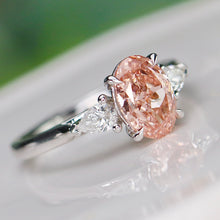 Load image into Gallery viewer, SPECIAL!  2ct Fancy pink lab grown diamond ring in 14k white gold