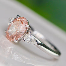 Load image into Gallery viewer, SPECIAL!  2ct Fancy pink lab grown diamond ring in 14k white gold