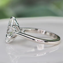 Load image into Gallery viewer, 50% BALANCE FOR C: Custom order in 14k white gold with 3.07ct oval lab grown diamond