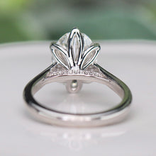 Load image into Gallery viewer, 50% BALANCE FOR C: Custom order in 14k white gold with 3.07ct oval lab grown diamond