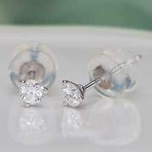 Load image into Gallery viewer, SPECIAL!  Lab grown dainty .25ctw Diamond studs in 14k white gold