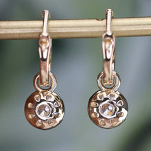 Load image into Gallery viewer, SPECIAL:  Lab Grown Diamond huggie drops in 14k yellow gold