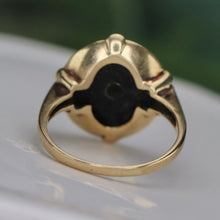 Load image into Gallery viewer, 30% OFF!  Classic vintage onyx and diamond ring in yellow gold